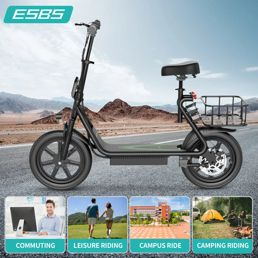 New Design Electric Scooter for Adults 350W/500W AOVOPRO High Performance Motor Foldable Escooter with 25/45KM Commute Range.
