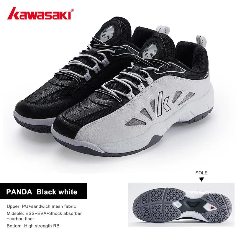 Kawasaki 2024 PANDA Badminton Shoes Professional Carbon Fiber Board Shock Absorption Men's Sneakers Women's Sports Shoes B3327