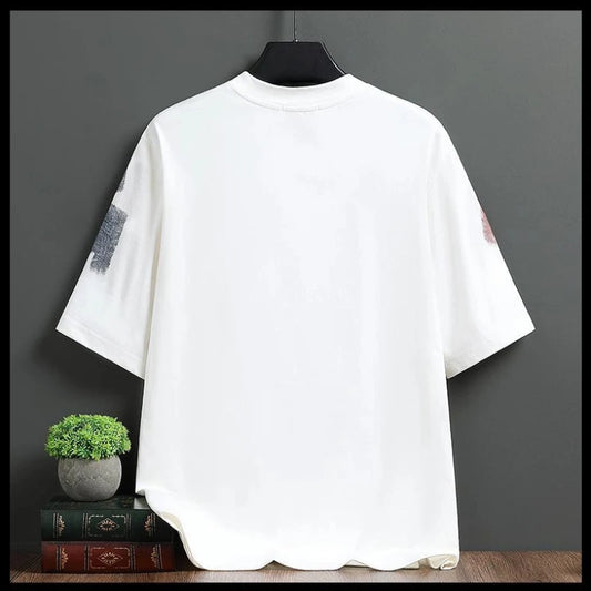 Men's Trend Printing Loose Youth Pullovers Top Summer New Short Sleeve Plus Size Lazy Style T Shirts Fashion Casual Men Clothing.