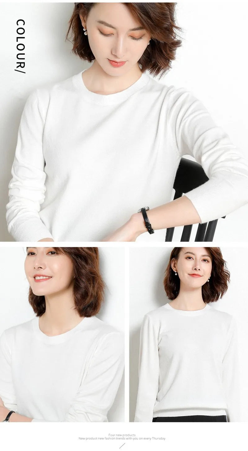 22 farben Herbst und Winter Kaschmir Pullover Frauen Pullover Oansatz Pull Femme Lange Hülse Frauen Casual Lose Pullover Pullover