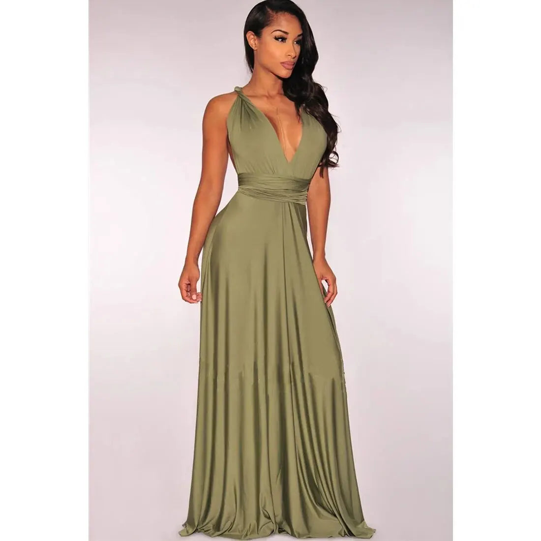 Sexy Frauen Multi way Wrap Cabrio Boho Maxi Club rotes Kleid Verband langes Kleid Party Brautjungfern Unendlichkeit Robe Longue Femme