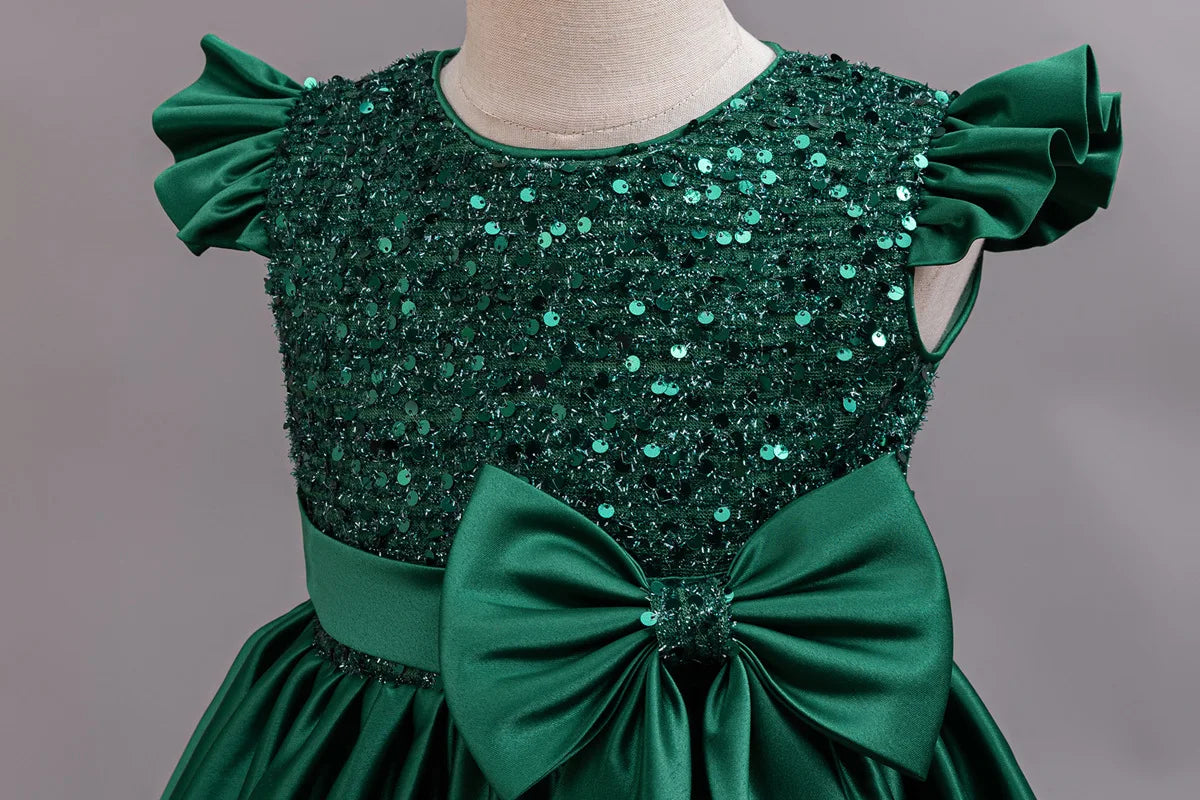 Performance Formelles Partykleid für Mädchen, Kinderkleidung, Paillettenkleider, aktive Kleider für Mädchen, Kinderkleidung, Schwarz, 3 bis 10 Jahre