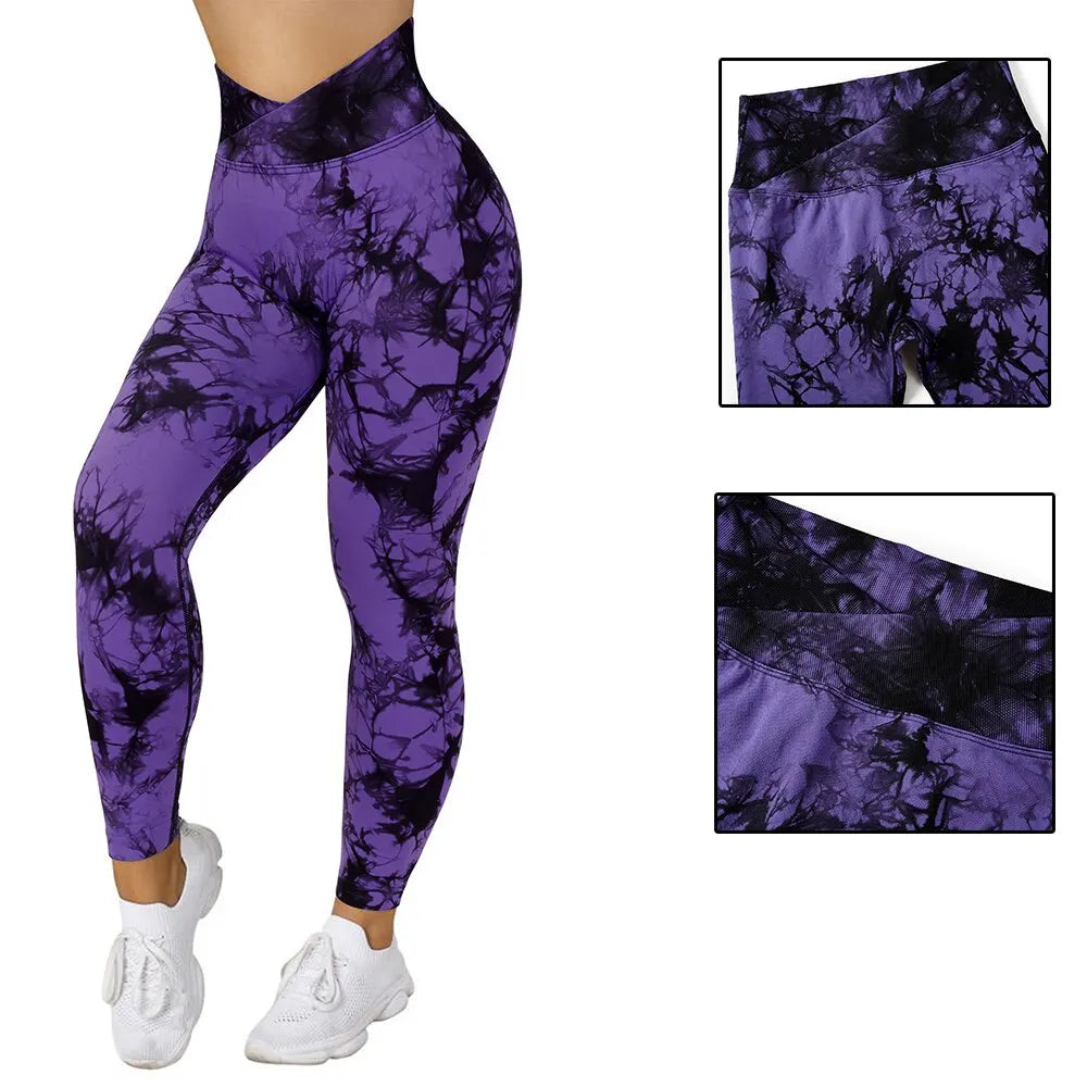 Tie Dye Fitness Legging Frau Push-Up Workout Sport Leggings Frauen Scrunch Butt Weibliche Outfit Gym Nahtlose Legging Hosen