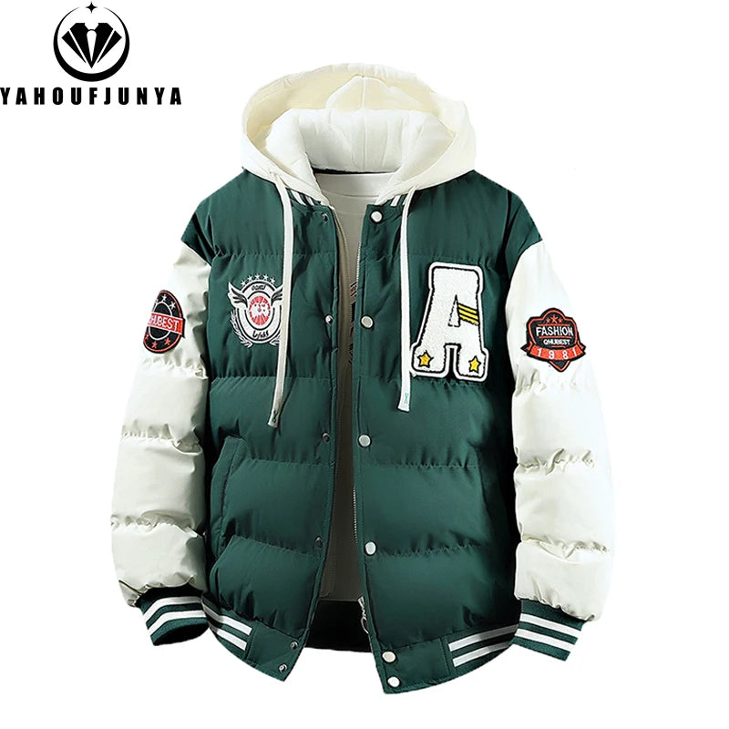 2025 New Winter Men Outdoor Windbreak Warm Travel Jacket Men Autumn Hooded Casual Fashion Sport Brand Loose Jacket Male Coat Top.