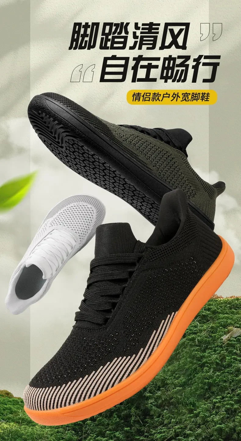 Sommer Breite Schuhe Männer Barfuß Breite Kappe Weichen Sohlen Outdoor Jogging Lace Up Casual Sneaker Atmungsaktive Laufschuhe Tenis Jeans