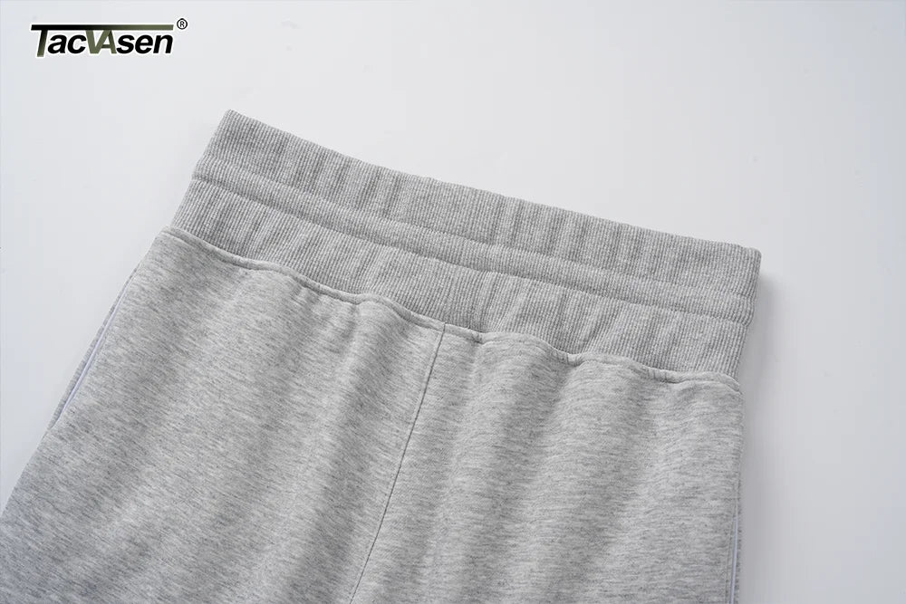 TACVASEN Fleece Hose mit weitem Bein Damenmode hoch taillierte Jogging hose Lounge hose weiche warme Winter Baggy Hose Streetwear