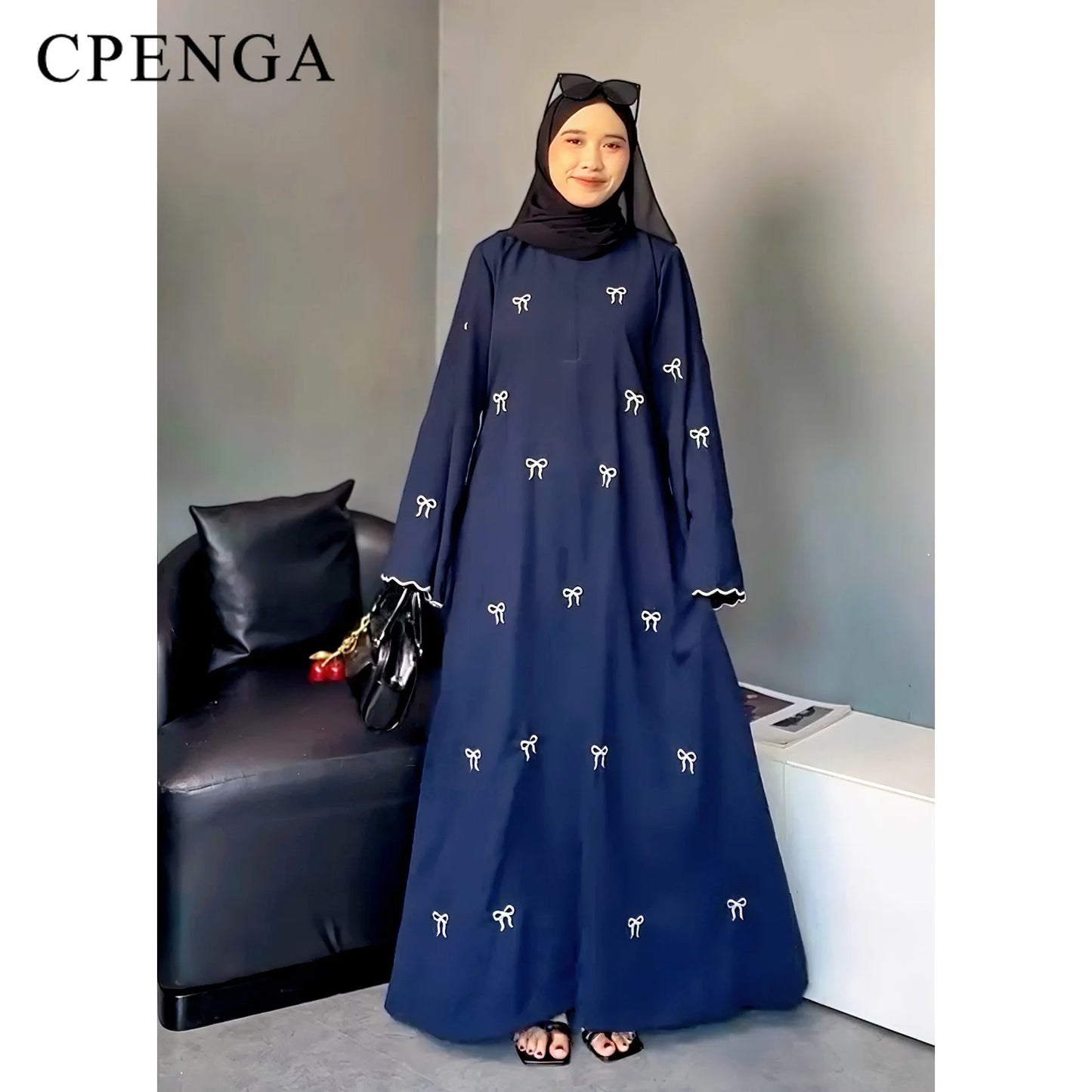 Luxus Dubai Schmetterling Stickerei Abaya Muslimische Frauen Modest Kleid Islamischen Femme Urlaub Outfit 2025, Mode Türkei Kaftan Robe