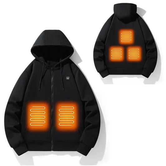 Men's Winter USB Heating jacket Heated Hoodie Anime Hoodies Winter Men jackets streetwear Heated Hoodies Sweatshirt Clothes.