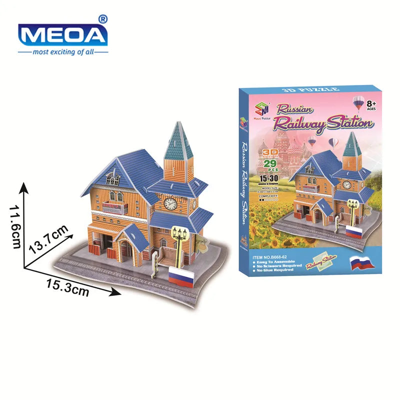 40 Style World Famous Architecture Building 3D Puzzle Model Construction 3D Jigsaw Puzzle Toys For Kids Christmas Gift