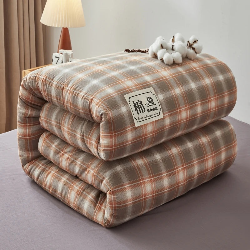 nordic quilt cotton 100% double bed comforters winter comforters King size duvet 220x240 cm winter Plaid comforter queen single