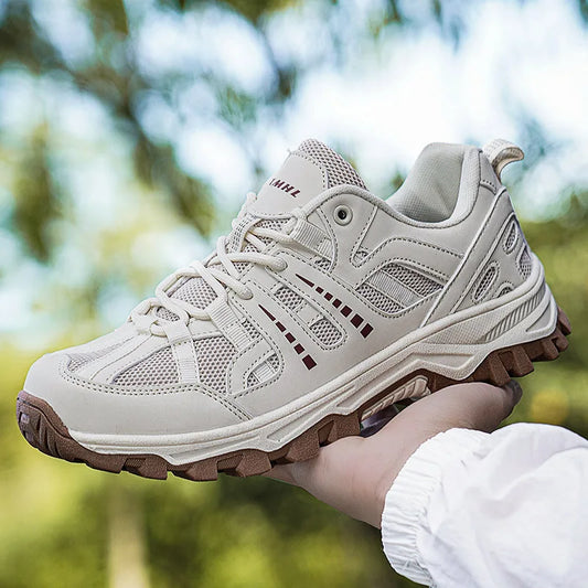 Men‘s Waterproof Hiking Shoes Outdoor Trainers Lace-up Climbing Shoes Women Trekking Sneakers Anti-slip Tactical Sneaker.