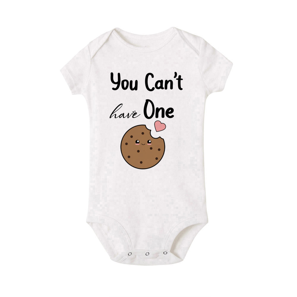 Zwillings-Body kann niemandem ohne den anderen Baby-Strampler haben. Lustiger Milch- und Keks-Zwillings-Bodysuit. Niedlicher Baby-Overall für beste Freunde