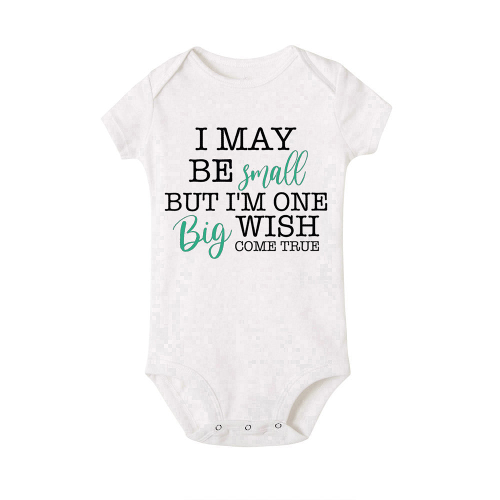 I May Be Amall But I'm One Big Wish Come Ture Baby Strampler Neugeborenen Body Kurzarm Overall IVF Success NICU Babykleidung