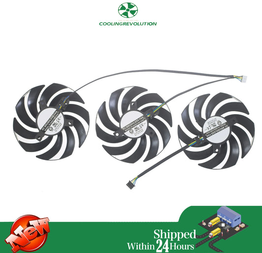 Graphics card fan PLD09210B12HH PLD09210S12HH DC12V 0.40A 4Pin for MSI GeForce RTX 3070 RTX 3080 RTX 3090 SUPRIM X.