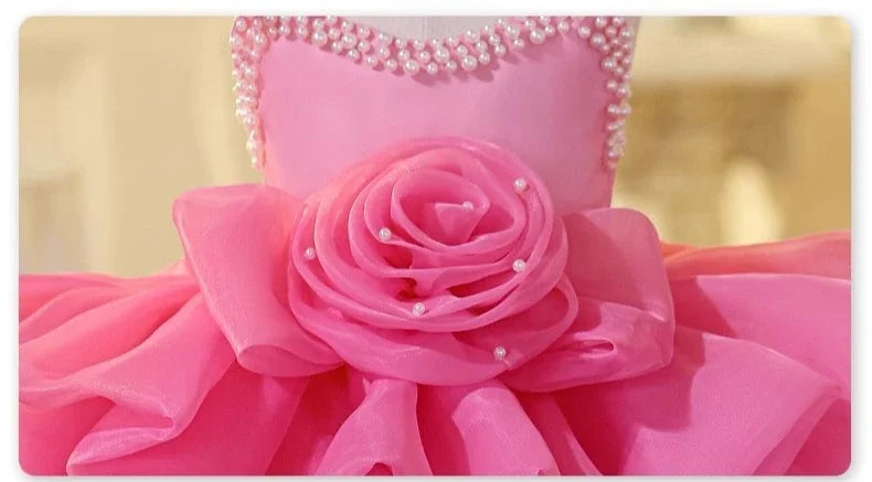 2025 Prinzessinnenkleid zum ersten Geburtstag für Mädchen, neue Hochzeit, Blumenmädchen, Klavieraufführung, Host-Kleid, Party-Kleidung, Outfits, passendes Bankett