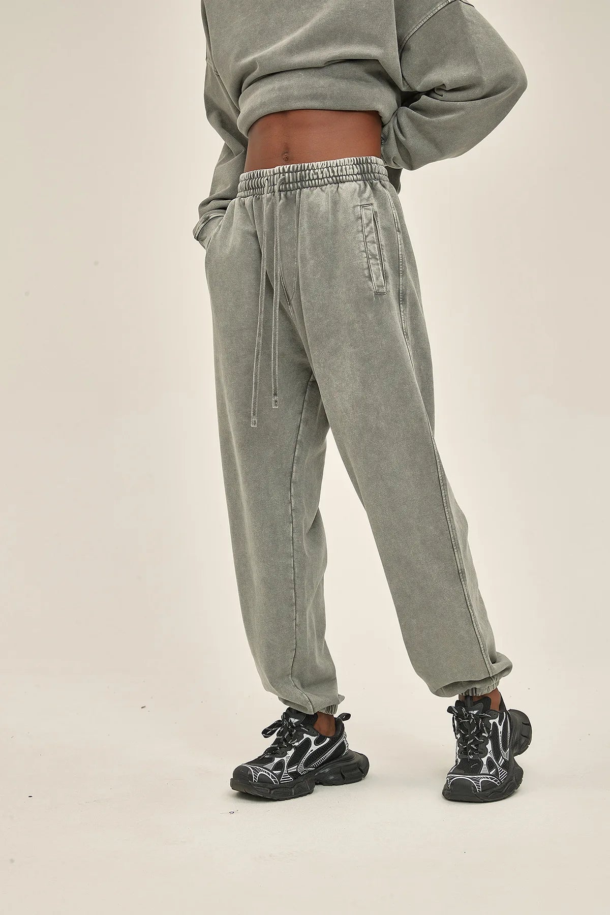 Vier Jahreszeiten Neue Mode Für Männer Casual Trendy Amerikanischen Gewaschen Gewachst Lose Einfarbig Hosen Gerade Jogger Hosen Männliche Hosen