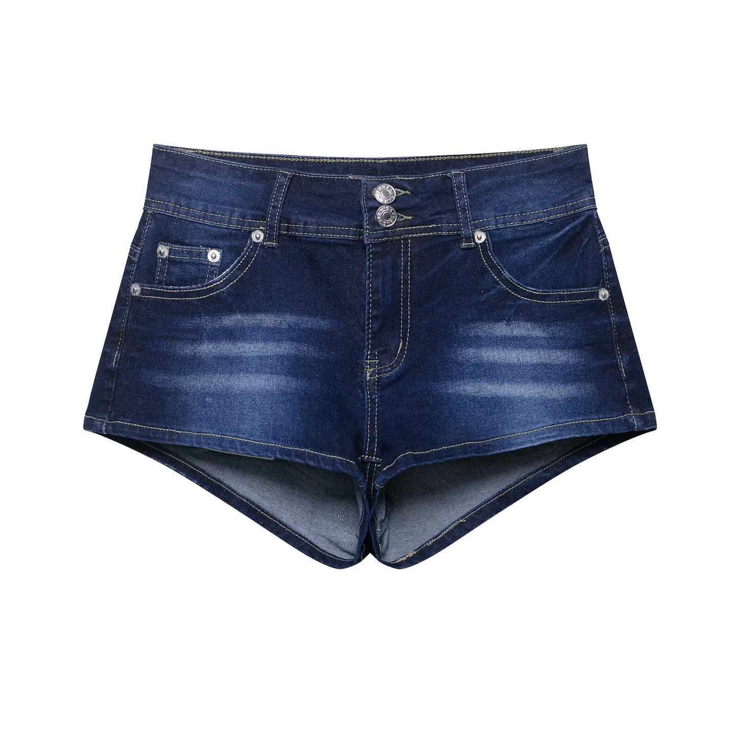 European and American Low Waist Navel Sexy Sweet and Spicy Shorts Slim Jeans for Women.