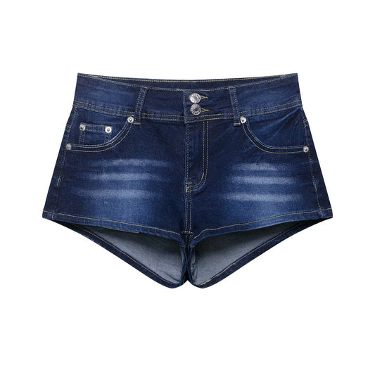 European and American Low Waist Navel Sexy Sweet and Spicy Shorts Slim Jeans for Women.
