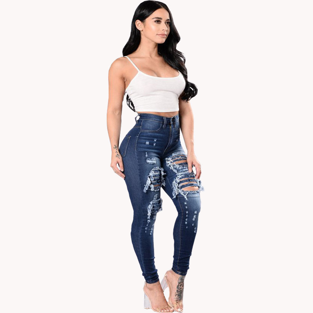 Women'S Ripped Jeans Pants.