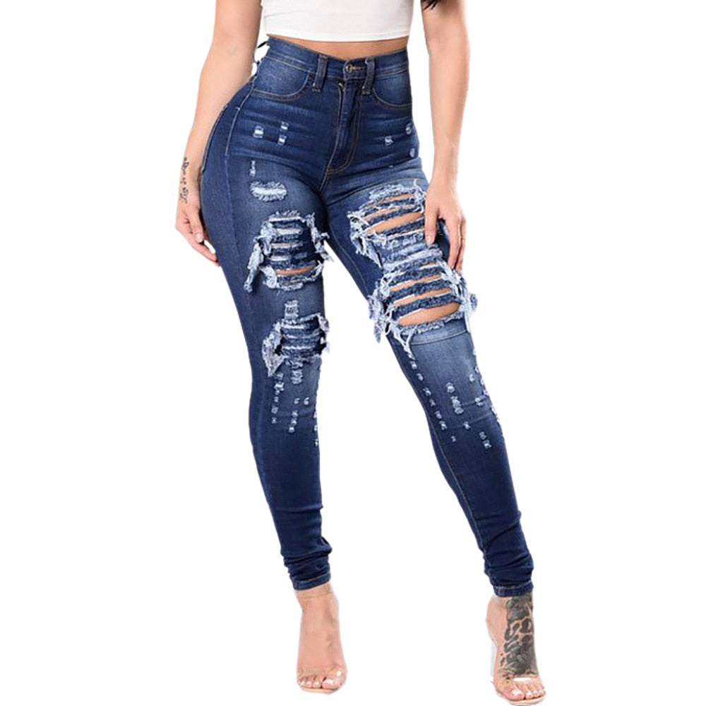 Women'S Ripped Jeans Pants.