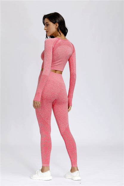 New Seamless Yoga Top Long Sleeve Workout Tops For Women Fitness Gym Crop Top Athletic Gym Shirts Women Sportswear Active