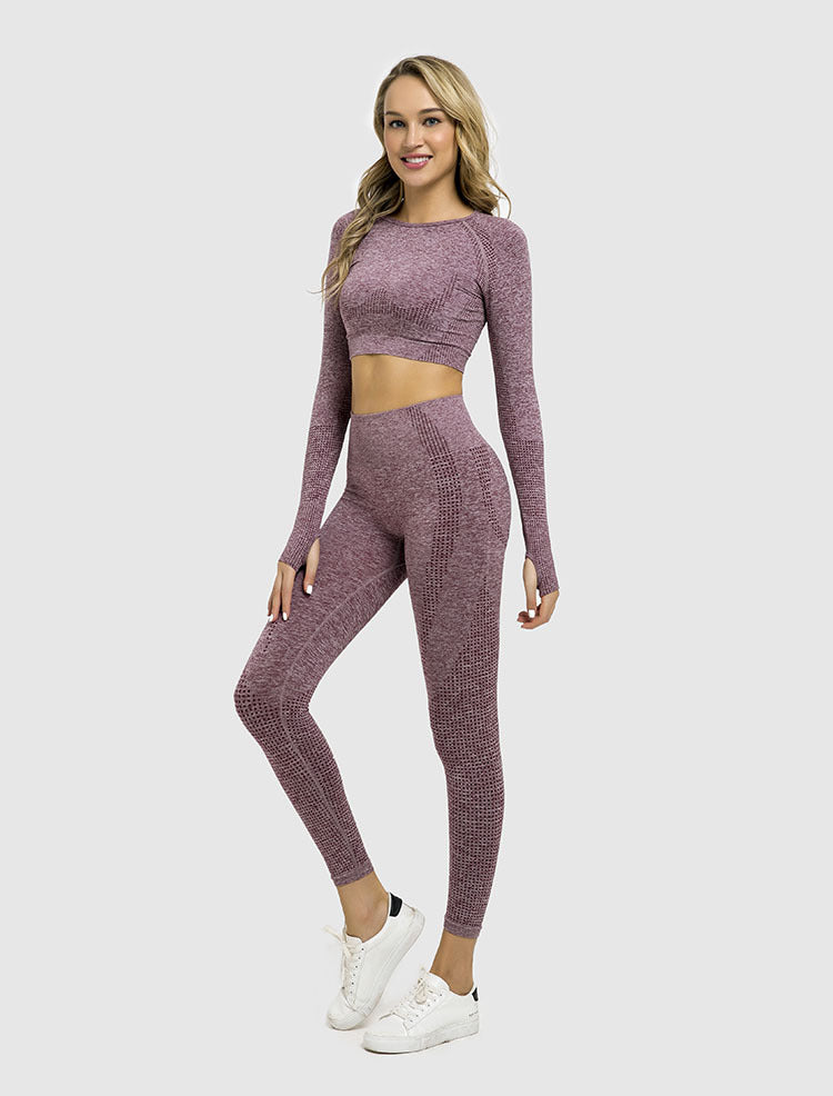 New Seamless Yoga Top Long Sleeve Workout Tops For Women Fitness Gym Crop Top Athletic Gym Shirts Women Sportswear Active