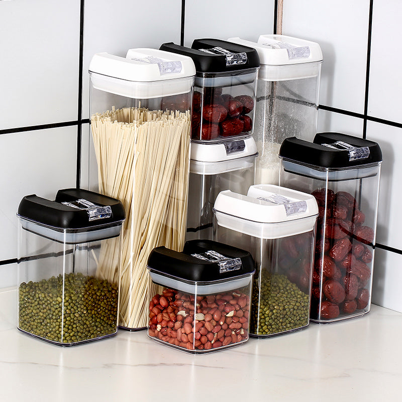 FAIS DU Food Storage Jar With Lid Kitchen Container Kitchen Organizer Stackable Dustproof Moisture Resistant Kitchen Accessories.