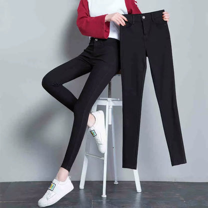 New Arrivals Fashion High Stretchy Women Pencil Jeans Skinny Pants High Wasit Female Slim Lady Pants plus Size.