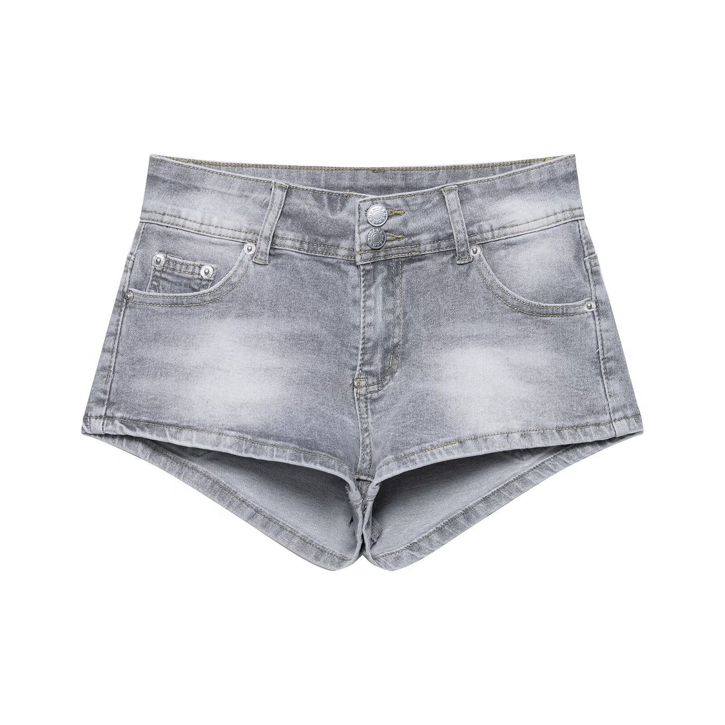 European and American Low Waist Navel Sexy Sweet and Spicy Shorts Slim Jeans for Women.
