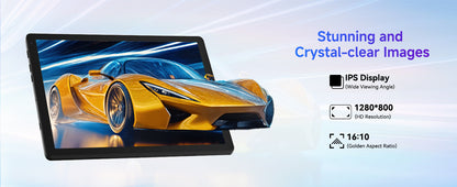 Android 15 Tablet 10 Inch OS GMS Certified Tablets 1.8 GHz 5-Core 20GB RAM 64 GB ROM 1TB Expand WiFi 6 Bluetooth 5.4 Dual Camera.