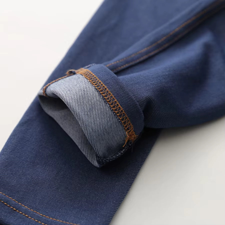 Sheecute New Spring Summer Fashion Girls Pencil Knit Imitation Denim Fabric Jeans Kids Candy Colore Mid Waist Full Length Pants.