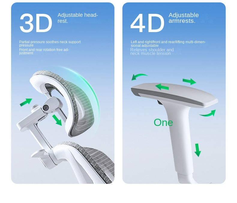 Uvr inländische bequeme sitzende atmungsaktive Mesh Stuhl ergonomisches Design Liegestuhl Büro verstellbare Lordos stütze Stuhl