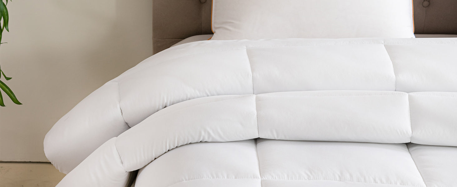 Good Nite Winter 460 GSM Extra Thick Quilt  - et Warm Winter  - et Soft and Cozy Blanket White.