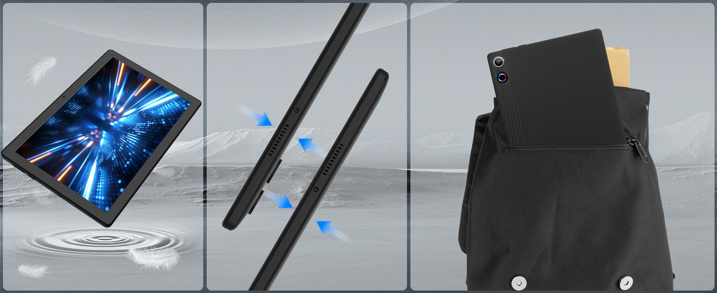 URAO A10L 10 Inch Tablet Android 14 12GB RAM 64GB ROM Octa-Core 5G WiFi with Keyboard Mouse Touch Pen Headset Case Tablet Kit.