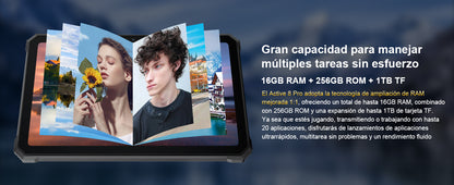 Blackview Active 8 Pro Rugged Tablets Android 14 10.36" 2.4K Display Helio G99 16GB 256GB Tablet PC 22000mAh.