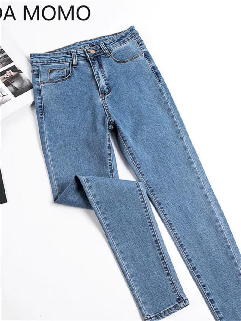 Jeans Female Denim Pants Black Color Womens Jeans Woman Donna Stretch Bottoms Skinny Pants for Women Trousers.
