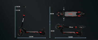 Hitway E scooter, road certified (Abe), 10 inch adult electric scooter, 15.6ah battery, 500W motor.