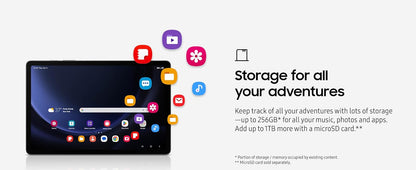 Original Samsung Galaxy Tab S9 FE X510 Exynos 1380 10.9'' Display Tablet WIFI 8000mAh Battery IP68 Waterproof Android With S Pen.