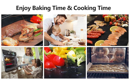 Oven Bottom Liners Non Stick Barbecue Grill Mats Reusable Kitchen Toaster Liner Air Fryer Cooking Heat Resistant Baking Paper.