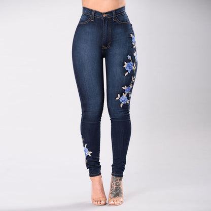 European and American Embroidered Jeans.