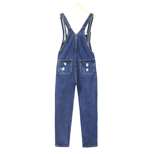 2024 Women Girl Washed Jeans Denim Casual Hole Jumpsuit Romper Overall #16 XXL XXXL.