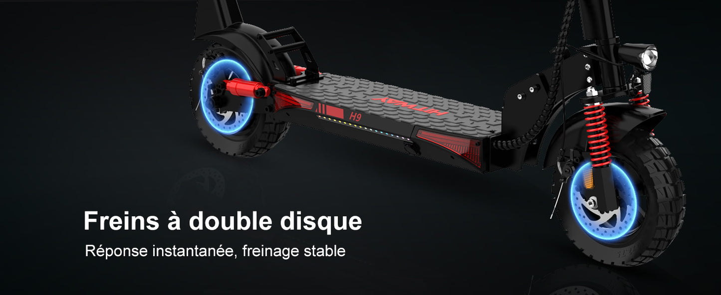 Hitway E scooter, road certified (Abe), 10 inch adult electric scooter, 15.6ah battery, 500W motor.