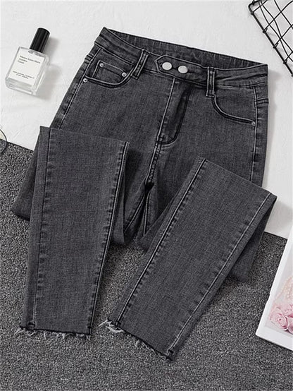 Jeans Female Denim Pants Black Womens Jeans Woman Donna Stretch Bottoms Feminino Skinny Pants for Women Trousers.