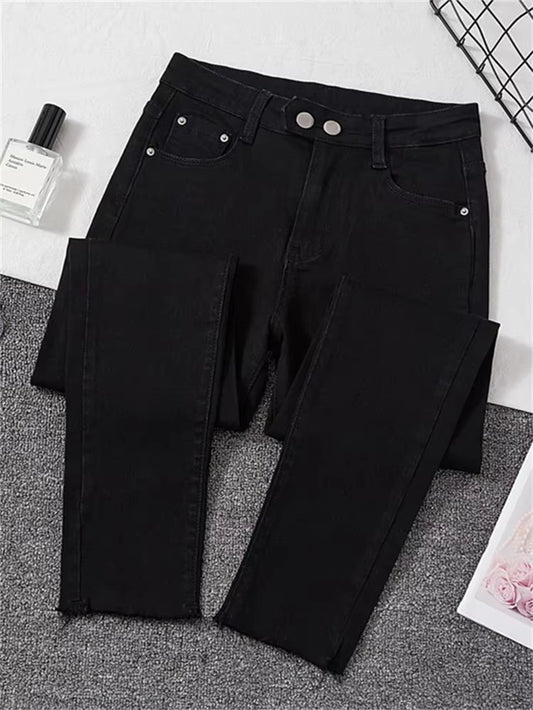 Jeans Female Denim Pants Black Womens Jeans Woman Donna Stretch Bottoms Feminino Skinny Pants for Women Trousers.