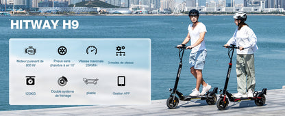 Hitway E scooter, road certified (Abe), 10 inch adult electric scooter, 15.6ah battery, 500W motor.