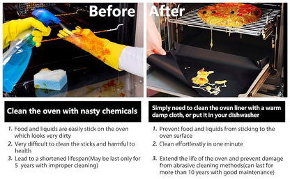 Oven Bottom Liners Non Stick Barbecue Grill Mats Reusable Kitchen Toaster Liner Air Fryer Cooking Heat Resistant Baking Paper.