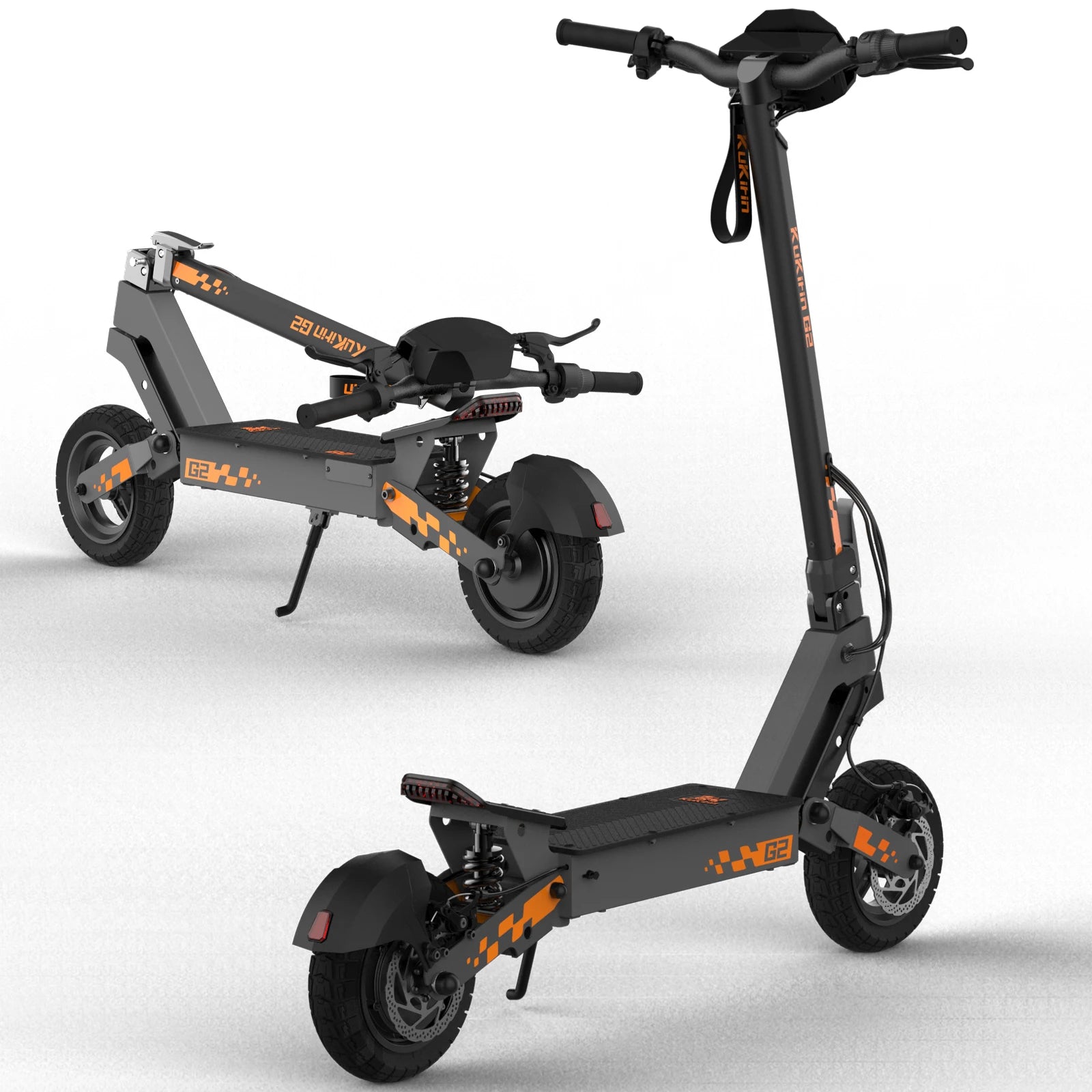 Kukirin G2 Foldable Electric Scooter 800W Brushless Motor 48V 15.6Ah Battery 10-inch Tire 45km/h Max Speed 55km Range.