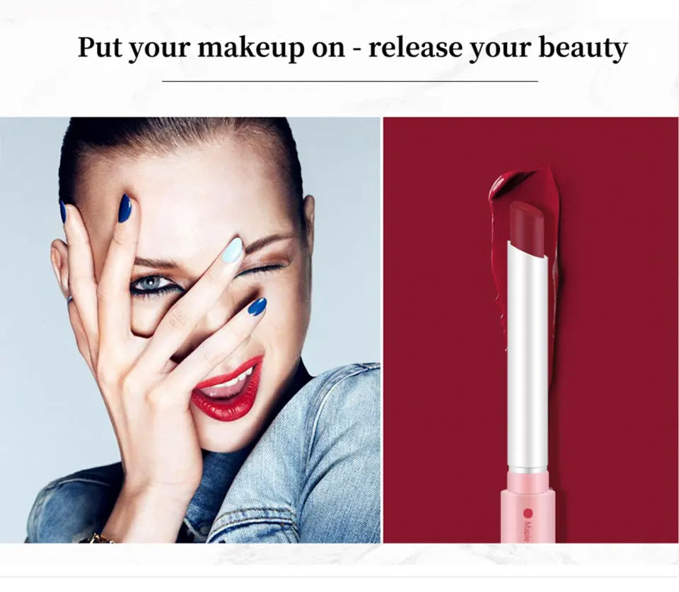 4 pcs/set Cigarette Lipstick Set Long Lasting Lip Glaze Matte Lip Gloss Waterproof Lip Stick Tube Nude Lip Tint Makeup Cosmetics