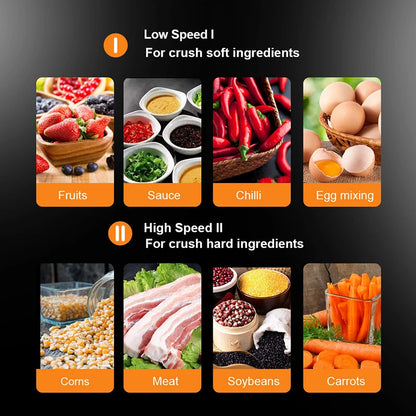 2L Stainless Steel Electric Chopper Meat Grinder Mincer vegtable Chopper Meat Slicer Machine Household grain Food Processor.