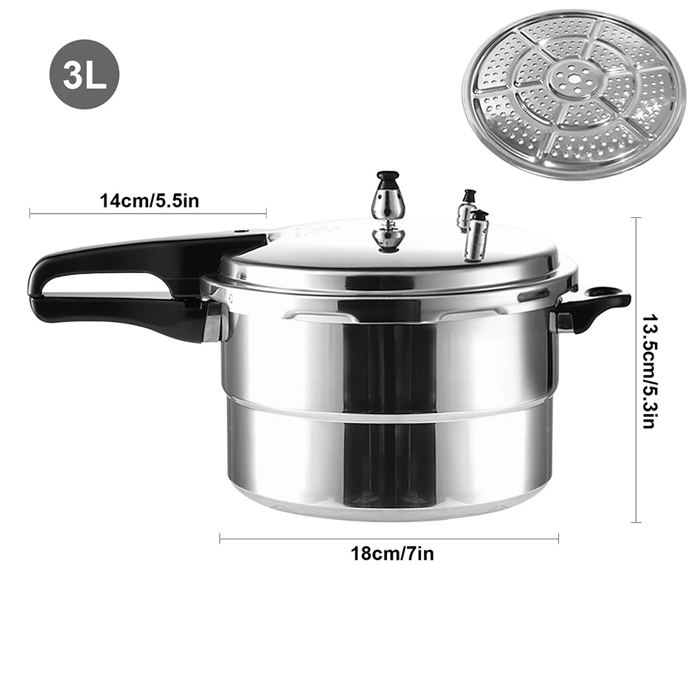 3L/7L Aluminum Pressure Cooker Multifunctional Pressure Cooker Gas Stove Household Restaurant Explosion-proof Pressure Cooker.
